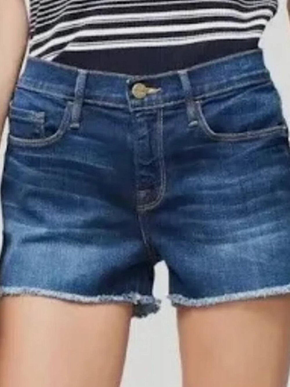 FRAME Le Cutoff Stretch Shorts 24 $189 Williams Wash Xlnt Condition